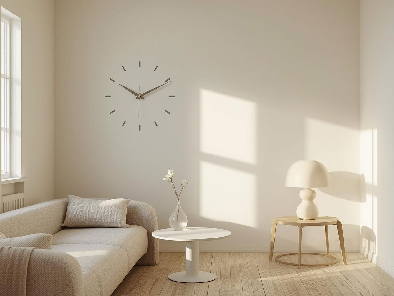 jasne i proste meble w salonie