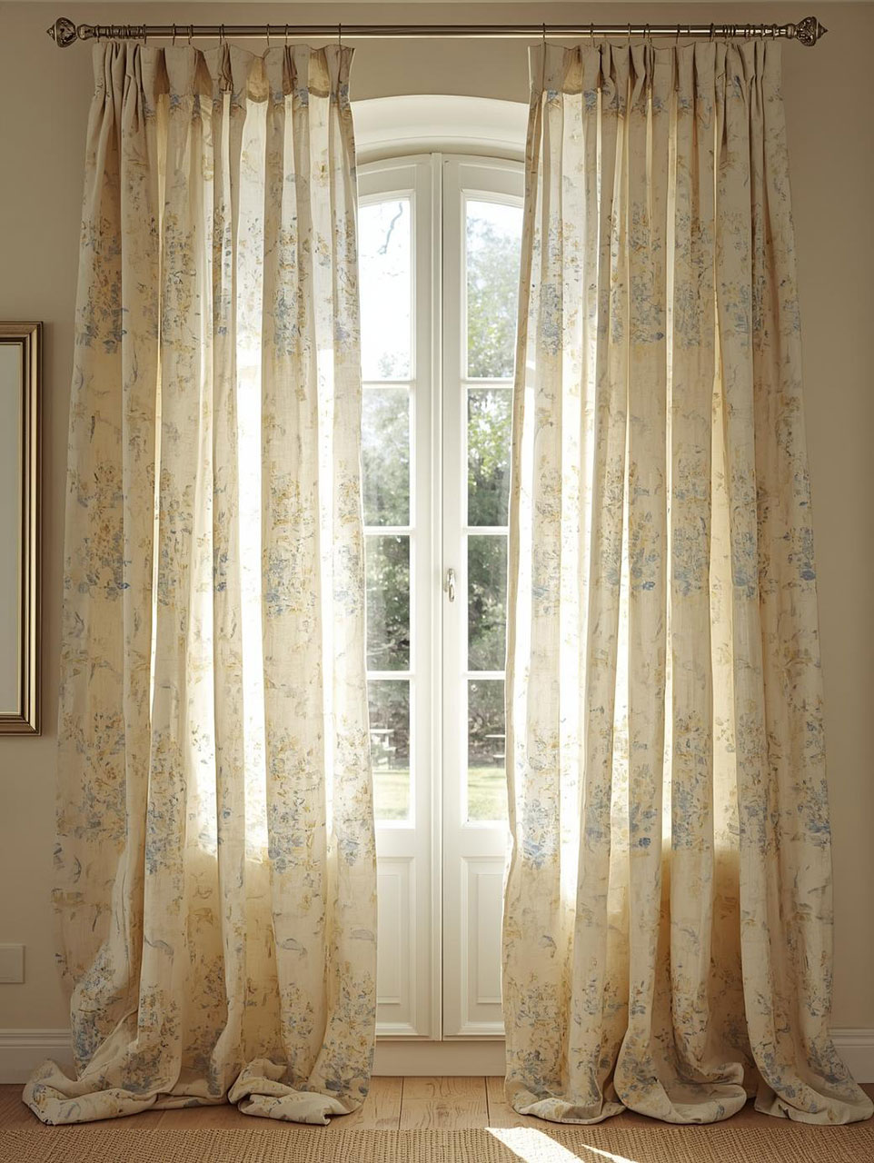 firanki prowansalskie z bawełny