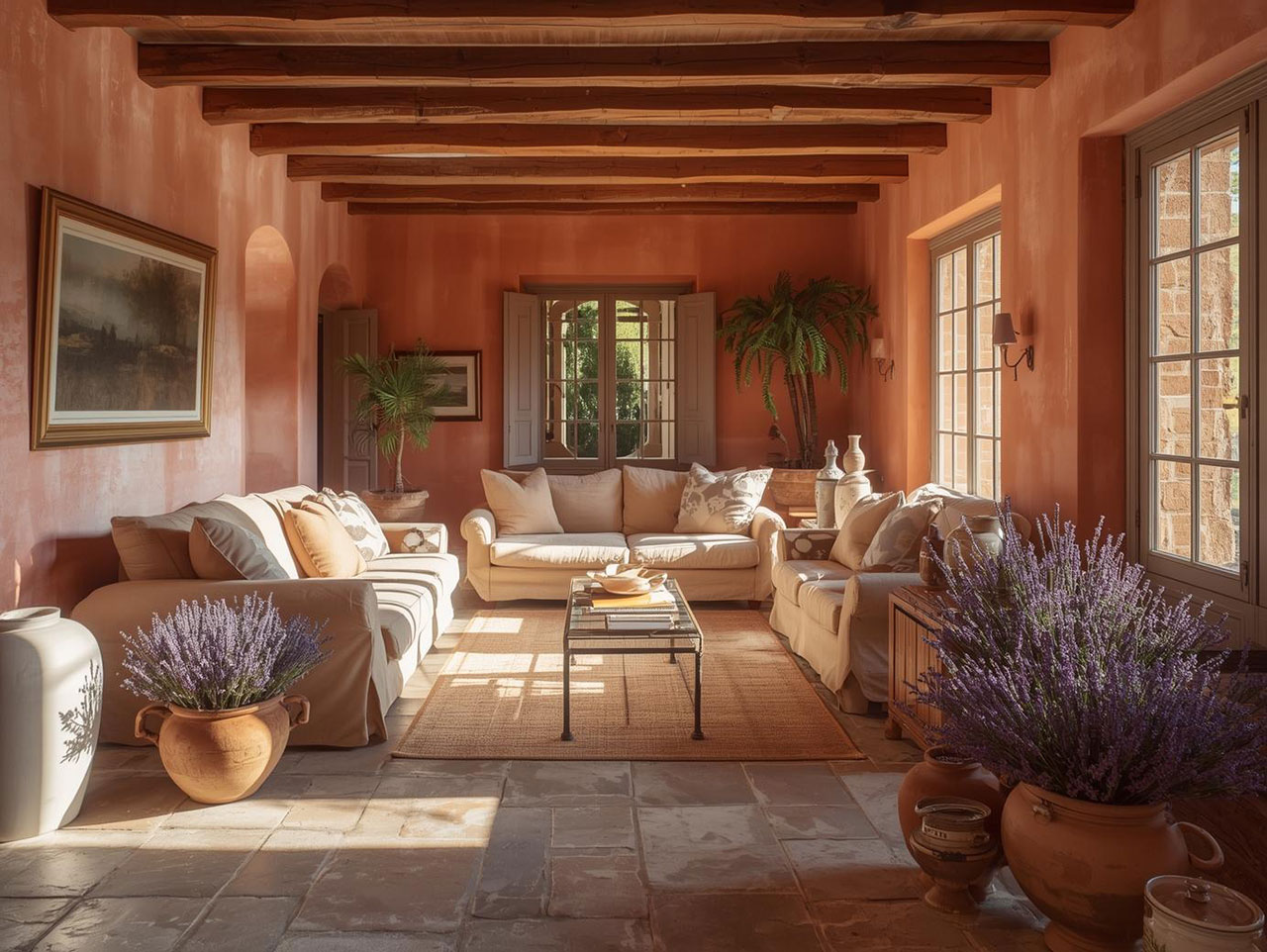 salon w stylu prowansalskim