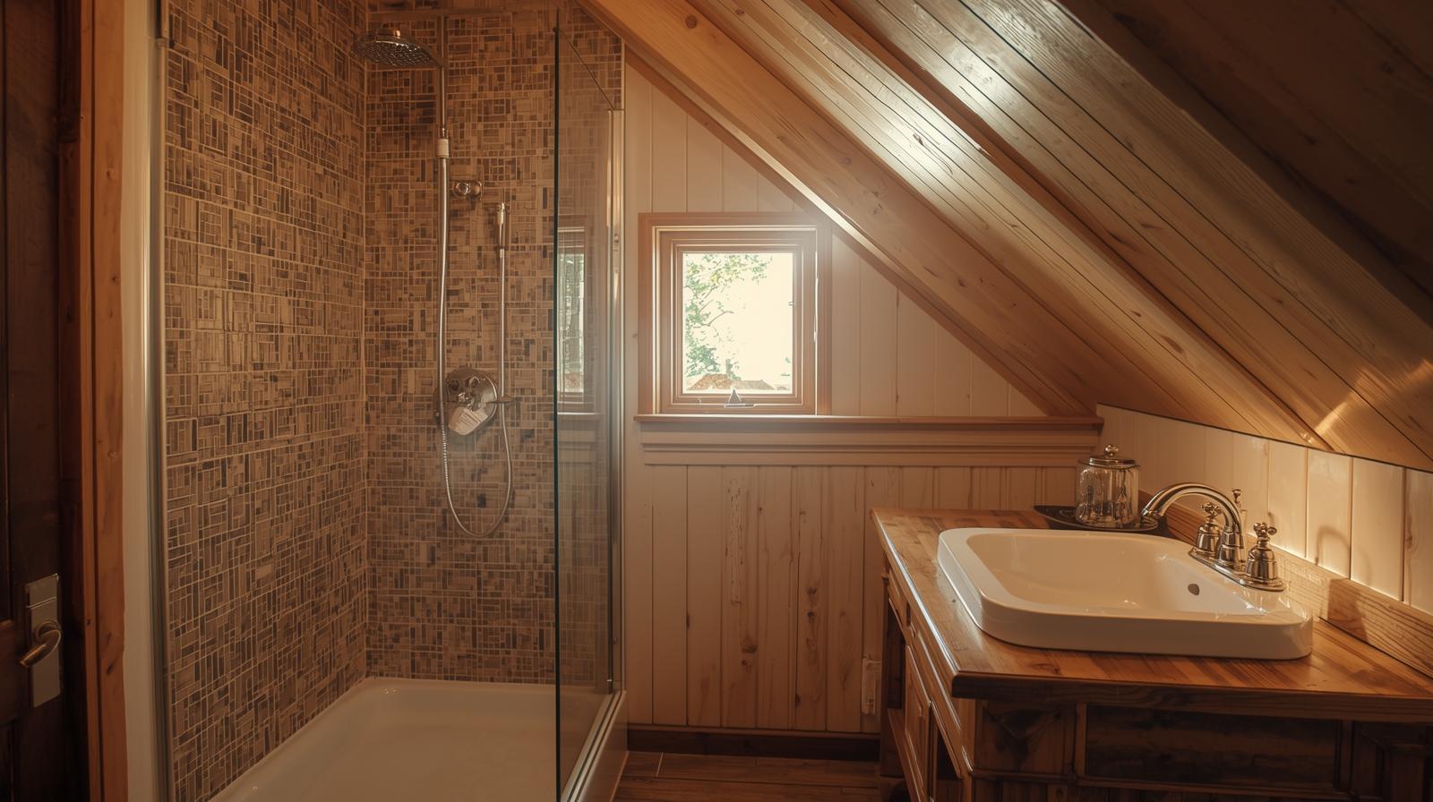 prysznic na poddaszu