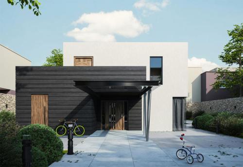 nowoczesna elewacja domu jednorodzinnego