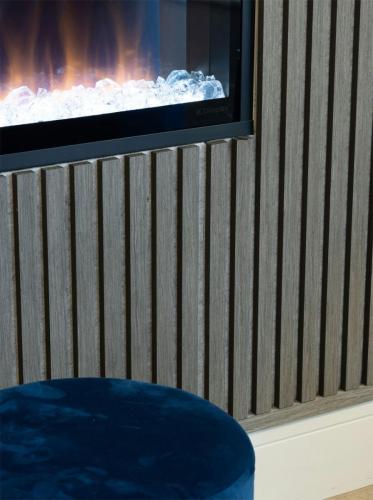 wykończenie ściany z lamelami